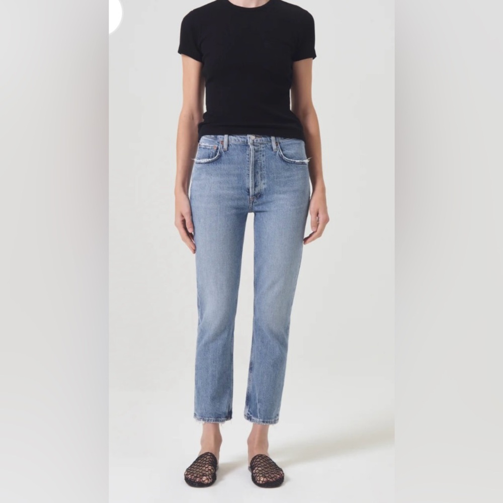 Agolde | Riley High Rise Straight Cropped Jeans | 27